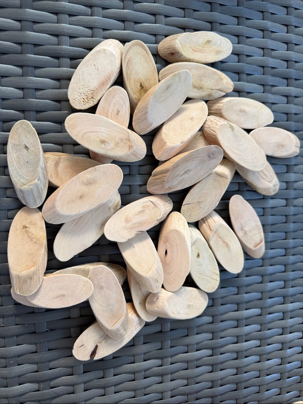 Craft Natural Light Wood Oval Accent Pieces - Neutral Brown